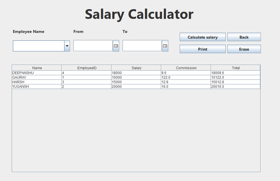 Automated Salary Calculator